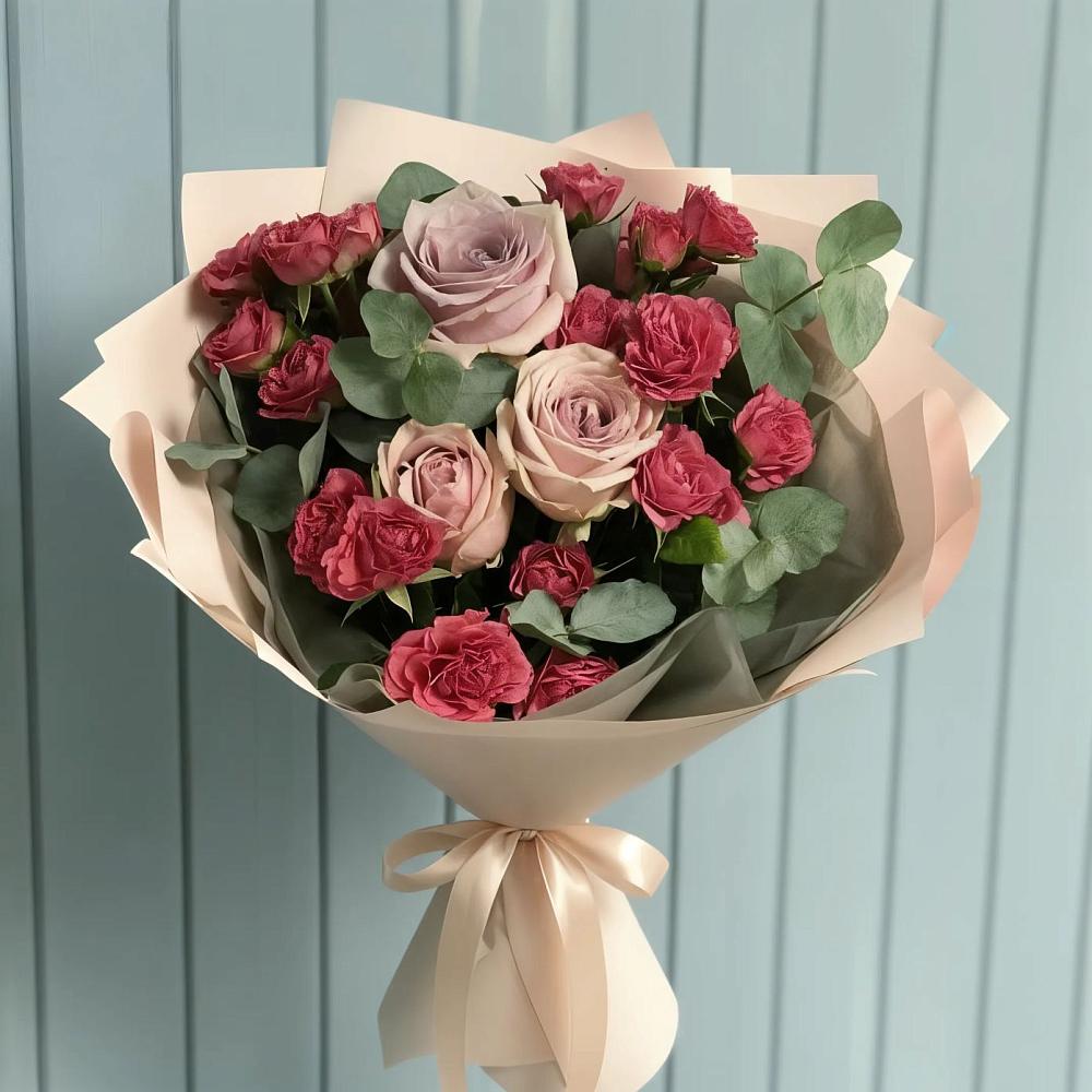 Букет цветов из: Гвоздики и Розы в Сонино