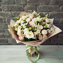 Букет цветов из:  Альстромерии, Розы и Хризантемы в Сонино