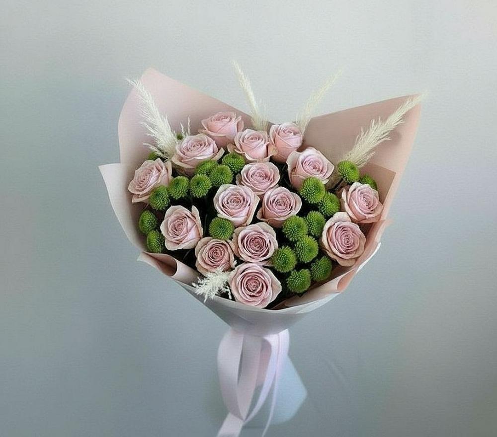 Букет цветов из: Розы и Хризантемы в Сонино