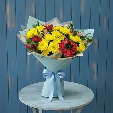 Букет цветов из:  Альстромерии и Хризантемы в Сонино